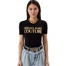 VERSACE JEANS COUTURE  STRETCH T-SHIRT ΓΥΝΑΙΚΕΙΟ BLACK