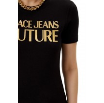 VERSACE JEANS COUTURE  STRETCH T-SHIRT ΓΥΝΑΙΚΕΙΟ BLACK