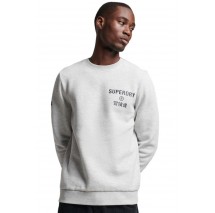 ΜΠΛΟΥΖΑ ΦΟΥΤΕΡ D1 VINTAGE CORP LOGO MARL CREW ΑΝΔΡΙΚΗ SUPERDRY GREY