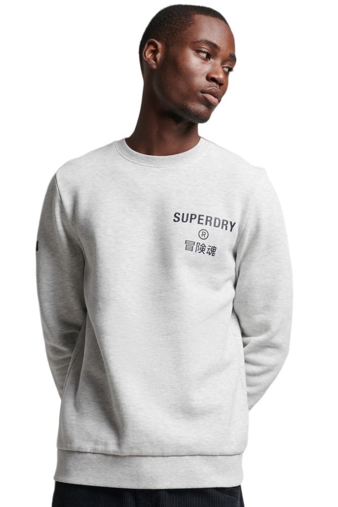 ΜΠΛΟΥΖΑ ΦΟΥΤΕΡ D1 VINTAGE CORP LOGO MARL CREW ΑΝΔΡΙΚΗ SUPERDRY GREY