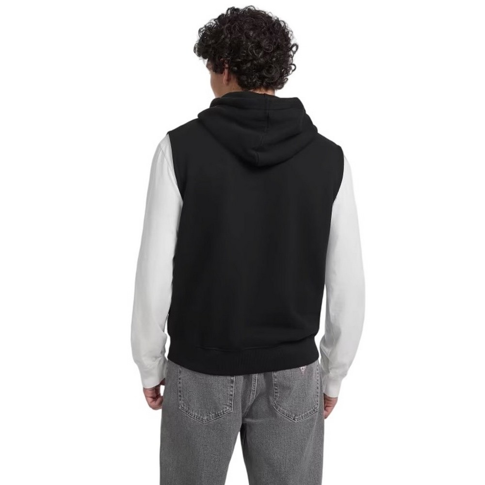 GUESS JEANS ZIP REG HOOD ΦΟΥΤΕΡ ΜΠΛΟΥΖΑ ΑΝΔΡΙΚΗ BLACK