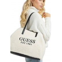 ΤΣΑΝΤΑ VIKKY LARGE TOTE ΓΥΝΑΙΚΕΙΑ GUESS ECRU