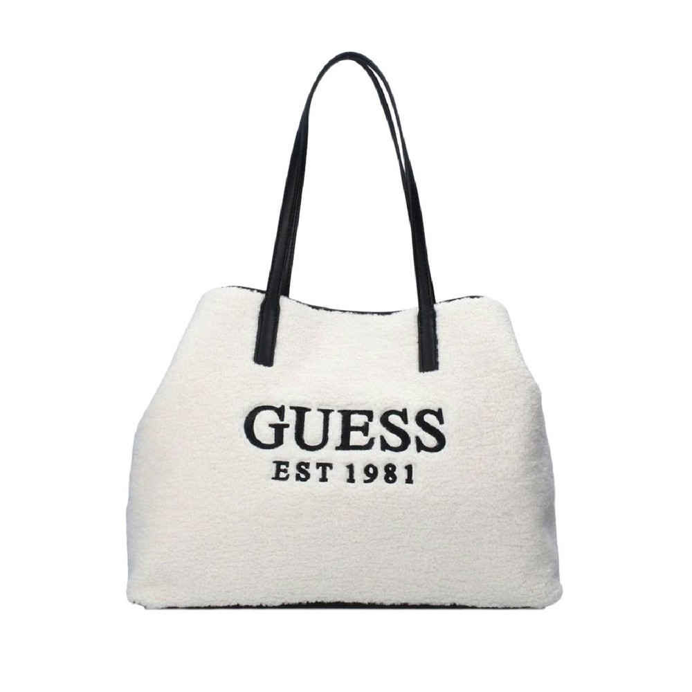 ΤΣΑΝΤΑ VIKKY LARGE TOTE ΓΥΝΑΙΚΕΙΑ GUESS ECRU