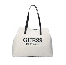 ΤΣΑΝΤΑ VIKKY LARGE TOTE ΓΥΝΑΙΚΕΙΑ GUESS ECRU