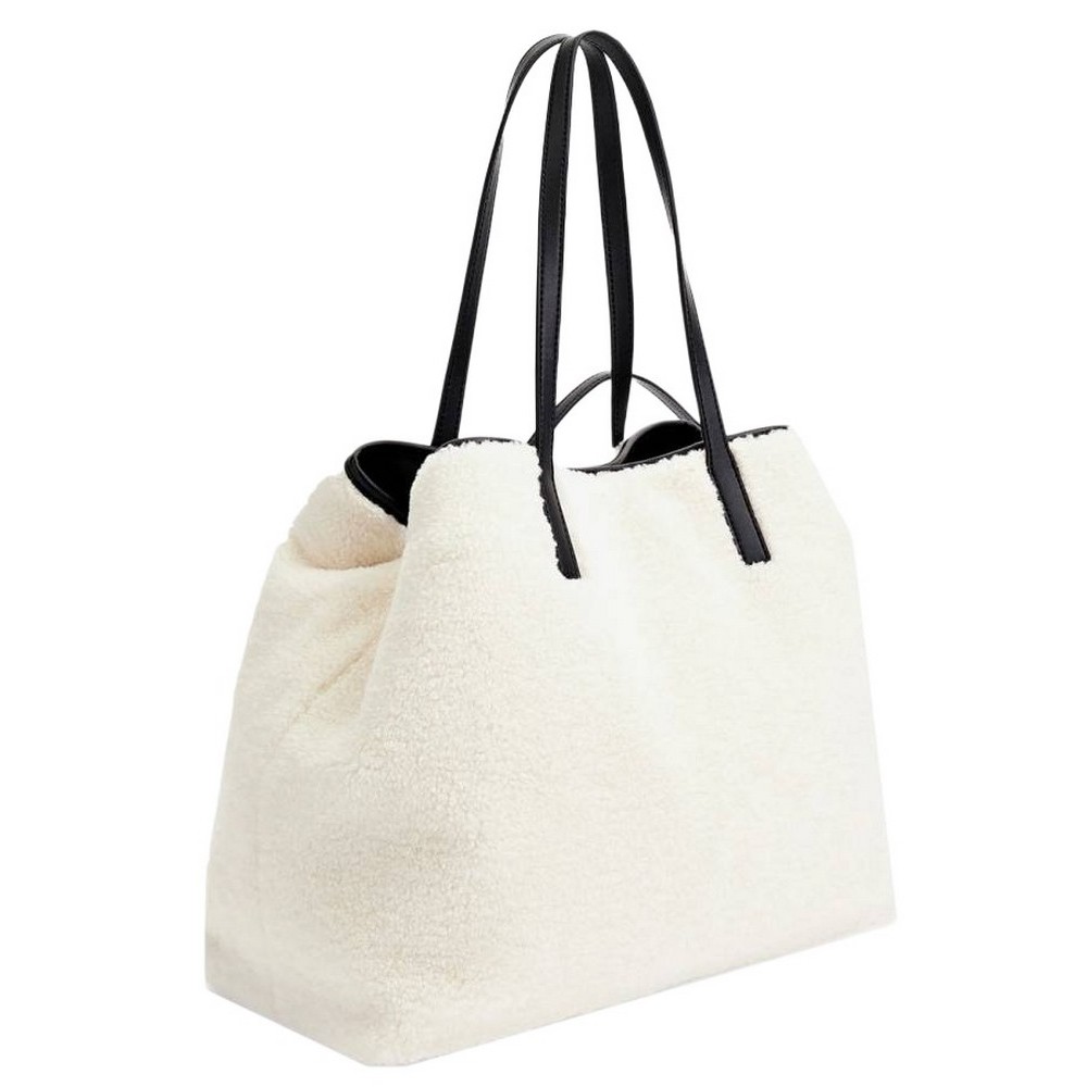 ΤΣΑΝΤΑ VIKKY LARGE TOTE ΓΥΝΑΙΚΕΙΑ GUESS ECRU