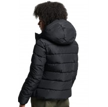 SUPERDRY ΜΠΟΥΦΑΝ HOODED SPIRIT SPORTS PUFFER ΓΥΝΑΙΚΕΙΟ BLACK