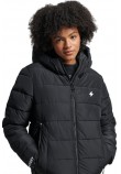 SUPERDRY ΜΠΟΥΦΑΝ HOODED SPIRIT SPORTS PUFFER ΓΥΝΑΙΚΕΙΟ BLACK