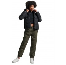 SUPERDRY ΜΠΟΥΦΑΝ HOODED SPIRIT SPORTS PUFFER ΓΥΝΑΙΚΕΙΟ BLACK