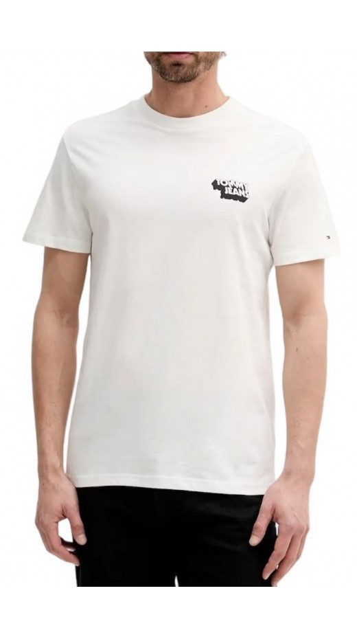 TOMMY JEANS SLIM STACK LOGO TEE EXT T-SHIRT ΜΠΛΟΥΖΑ ΑΝΔΡΙΚΗ OFF WHITE