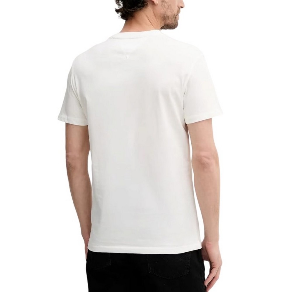 TOMMY JEANS SLIM STACK LOGO TEE EXT T-SHIRT ΜΠΛΟΥΖΑ ΑΝΔΡΙΚΗ OFF WHITE