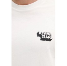 TOMMY JEANS SLIM STACK LOGO TEE EXT T-SHIRT ΜΠΛΟΥΖΑ ΑΝΔΡΙΚΗ OFF WHITE