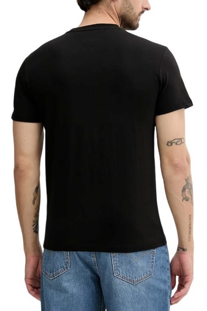 TOMMY JEANS SLIM STACK LOGO TEE EXT T-SHIRT ΜΠΛΟΥΖΑ ΑΝΔΡΙΚΗ BLACK