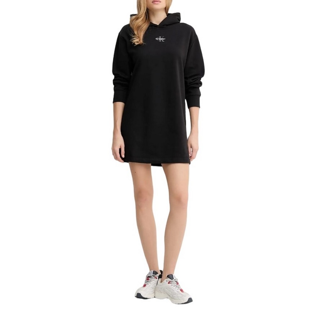 CALVIN KLEIN JEANSLS MONOLOGO PREMIUM TERRY HOODIE ΦΟΡΕΜΑ ΦΟΥΤΕΡ ΓΥΝΑΙΚΕΙΟ BLACK