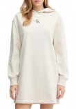 CALVIN KLEIN JEANSLS MONOLOGO PREMIUM TERRY HOODIE ΦΟΡΕΜΑ ΦΟΥΤΕΡ ΓΥΝΑΙΚΕΙΟ ECRU