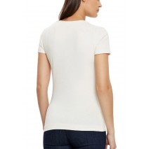 GUESS SS VN PYTHON TRIANGLE TEE T-SHIRT ΜΠΛΟΥΖΑ ΓΥΝΑΙΚΕΙΑ OFF WHITE