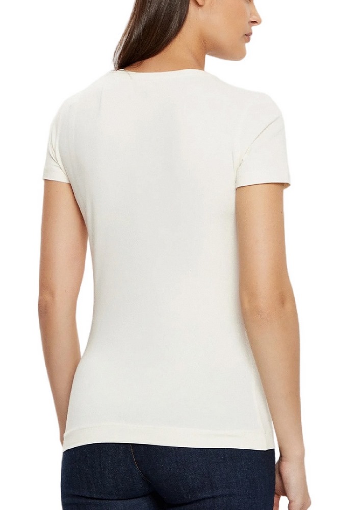 GUESS SS VN PYTHON TRIANGLE TEE T-SHIRT ΜΠΛΟΥΖΑ ΓΥΝΑΙΚΕΙΑ OFF WHITE