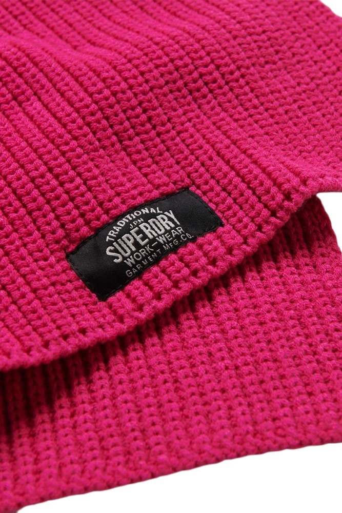 SUPERDRY D3 SDRY CLASSIC KNITTED SCARF UNISEX ΚΑΣΚΟΛ ΓΥΝΑΙΚΕΙΟ PINK