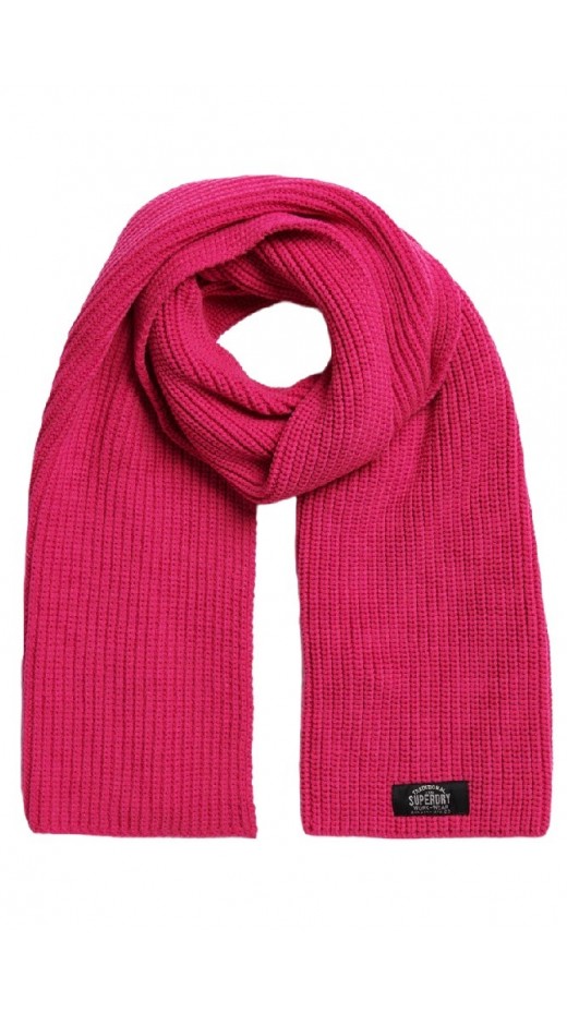 SUPERDRY D3 SDRY CLASSIC KNITTED SCARF UNISEX ΚΑΣΚΟΛ ΓΥΝΑΙΚΕΙΟ PINK