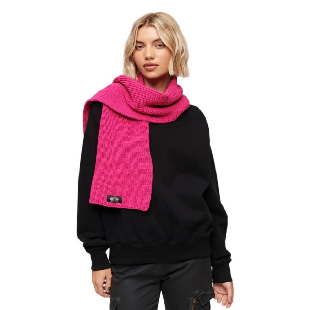 SUPERDRY D3 SDRY CLASSIC KNITTED SCARF UNISEX ΚΑΣΚΟΛ ΓΥΝΑΙΚΕΙΟ PINK