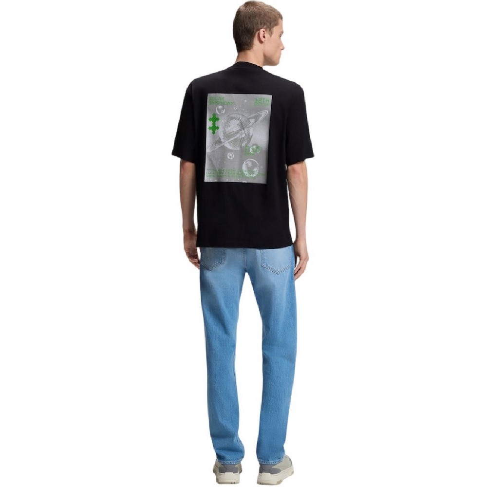 HUGO BOSS JERSEY NUFOTEE T-SHIRT ΜΠΛΟΥΖΑ ΑΝΔΡΙΚΗ BLACK