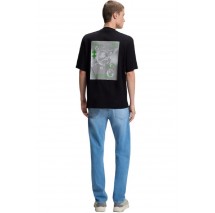HUGO BOSS JERSEY NUFOTEE T-SHIRT ΜΠΛΟΥΖΑ ΑΝΔΡΙΚΗ BLACK
