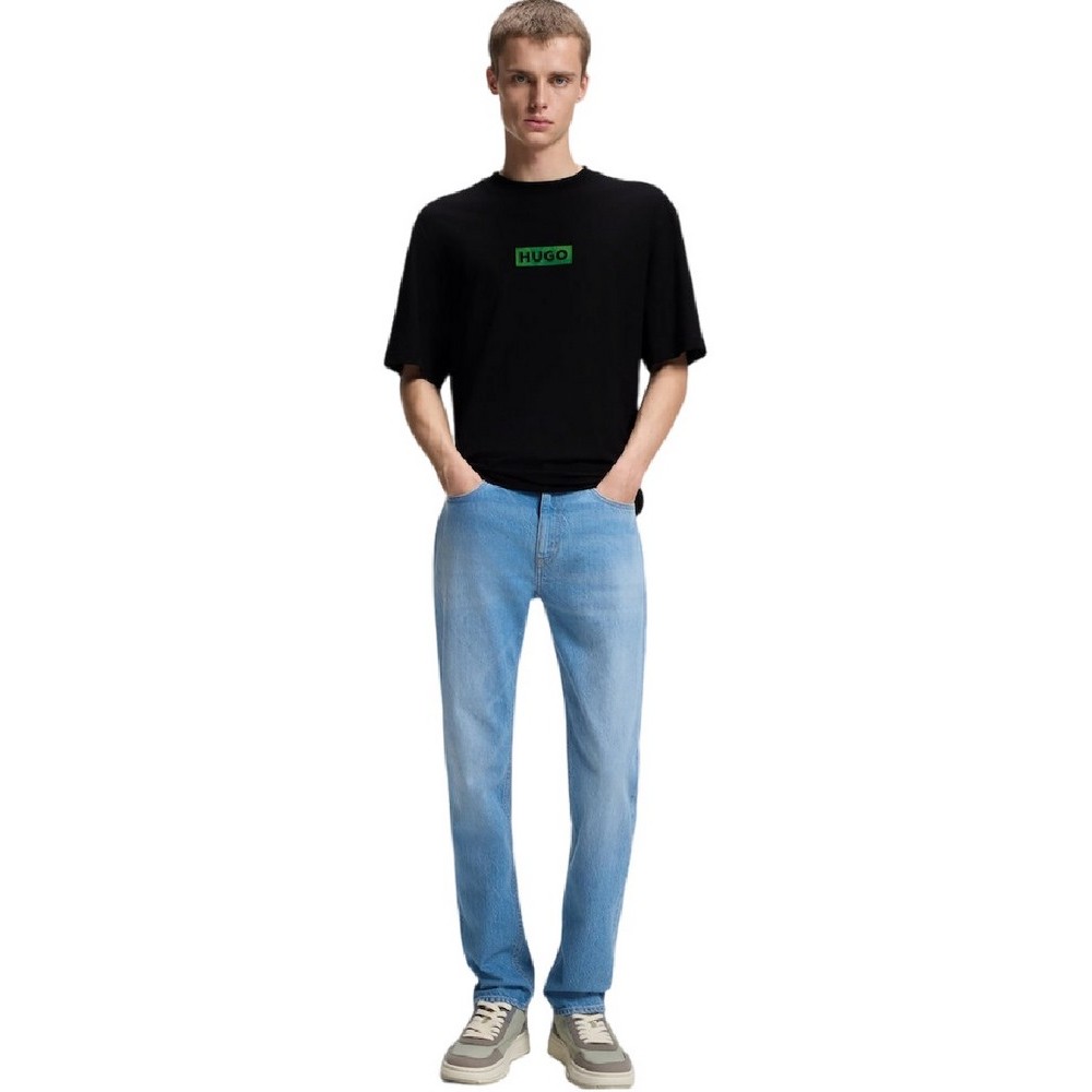 HUGO BOSS JERSEY NUFOTEE T-SHIRT ΜΠΛΟΥΖΑ ΑΝΔΡΙΚΗ BLACK