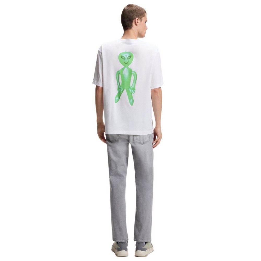 HUGO BOSS JERSEY NUFOTEE T-SHIRT ΜΠΛΟΥΖΑ ΑΝΔΡΙΚΗ WHITE