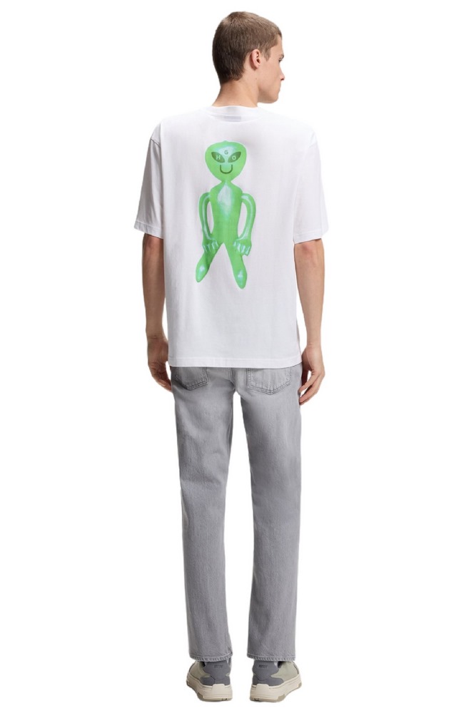 HUGO BOSS JERSEY NUFOTEE T-SHIRT ΜΠΛΟΥΖΑ ΑΝΔΡΙΚΗ WHITE