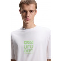 HUGO BOSS JERSEY NUFOTEE T-SHIRT ΜΠΛΟΥΖΑ ΑΝΔΡΙΚΗ WHITE
