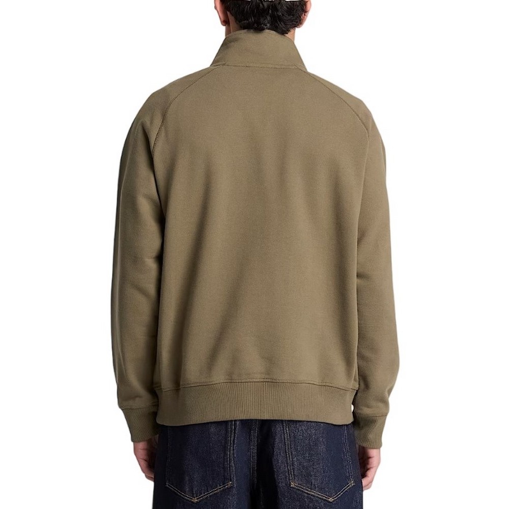 TIMBERLAND TREE EMBROIDERED LOGO 1/4 ZIP LB SWEATSHIRT ΜΠΛΟΥΖΑ ΦΟΥΤΕΡ ΑΝΔΡΙΚΗ OLIVE
