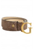 GUESS GINEVRA LOGO ADJUSTABLE BELT ΖΩΝΗ ΓΥΝΑΙΚΕΙΑ BEIGE