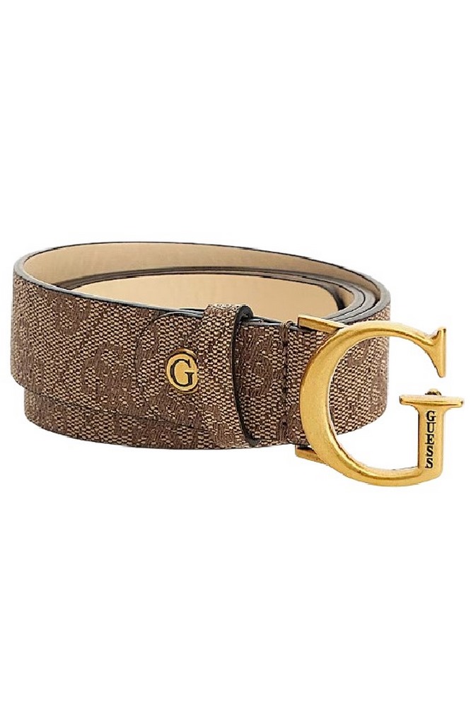 GUESS GINEVRA LOGO ADJUSTABLE BELT ΖΩΝΗ ΓΥΝΑΙΚΕΙΑ BEIGE