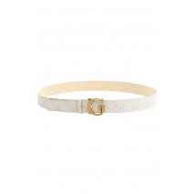 GUESS GINEVRA LOGO ADJUSTABLE BELT ΖΩΝΗ ΓΥΝΑΙΚΕΙΑ ECRU