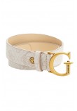 GUESS GINEVRA LOGO ADJUSTABLE BELT ΖΩΝΗ ΓΥΝΑΙΚΕΙΑ ECRU