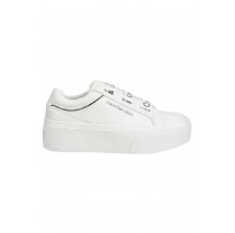 CALVIN KLEIN JEANS FLATFORM+ LOW BRANDED LACES ΠΑΠΟΥΤΣΙ ΓΥΝΑΙΚΕΙΟ WHITE