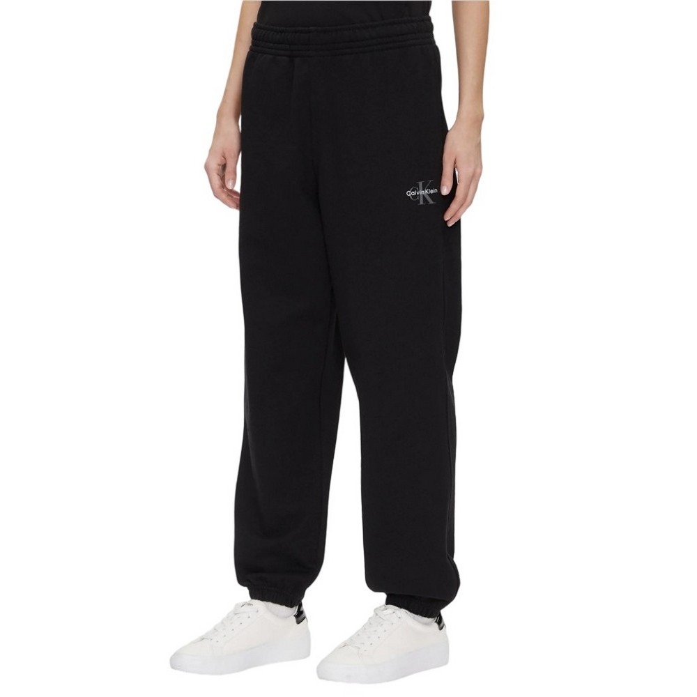 CALVIN KLEIN JEANS MONOLOGO FRENCH TERRY JOGGER ΦΟΡΜΑ ΠΑΝΤΕΛΟΝΙ ΓΥΝΑΙΚΕΙΟ BLACK