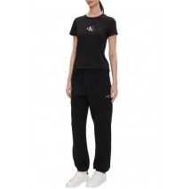 CALVIN KLEIN JEANS MONOLOGO FRENCH TERRY JOGGER ΦΟΡΜΑ ΠΑΝΤΕΛΟΝΙ ΓΥΝΑΙΚΕΙΟ BLACK