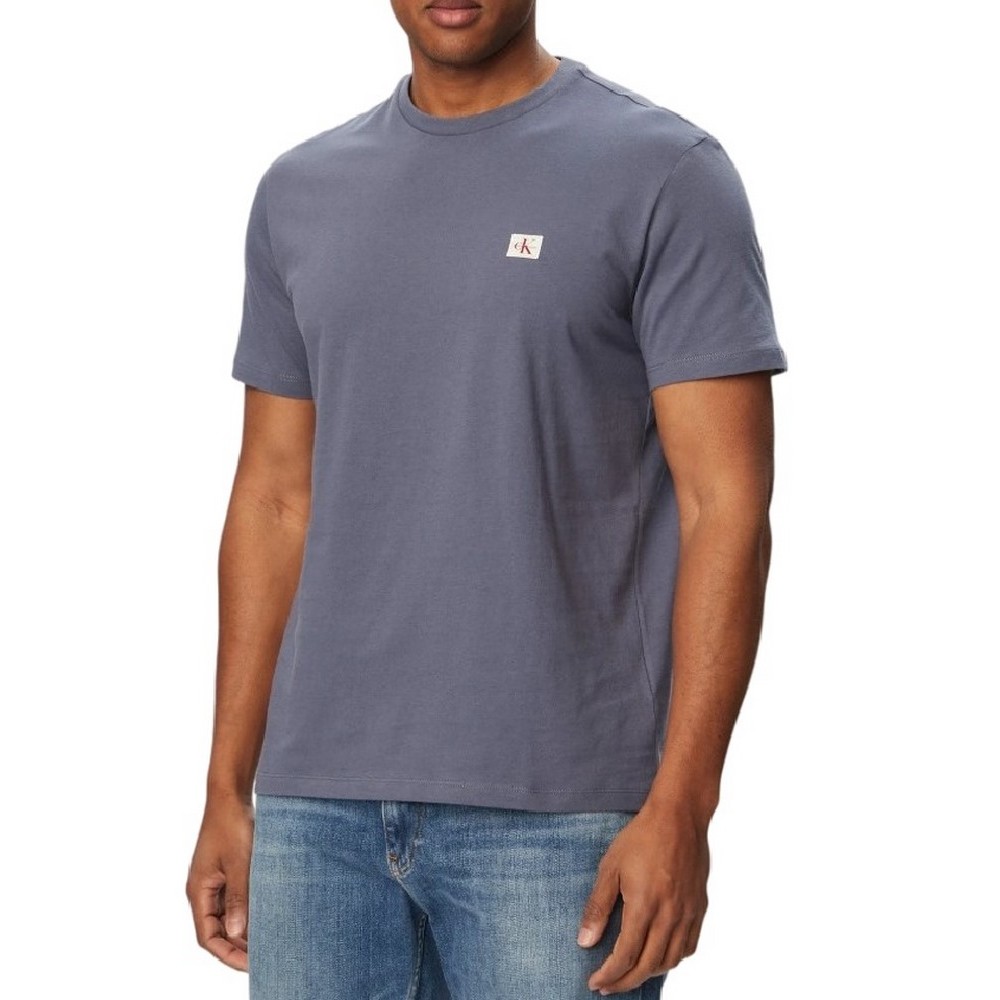 CALVIN KLEIN JEANS BADGE 30S JERSEY CLASSIC T-SHIRT ΜΠΛΟΥΖΑ ΑΝΔΡΙΚΗ BLUE