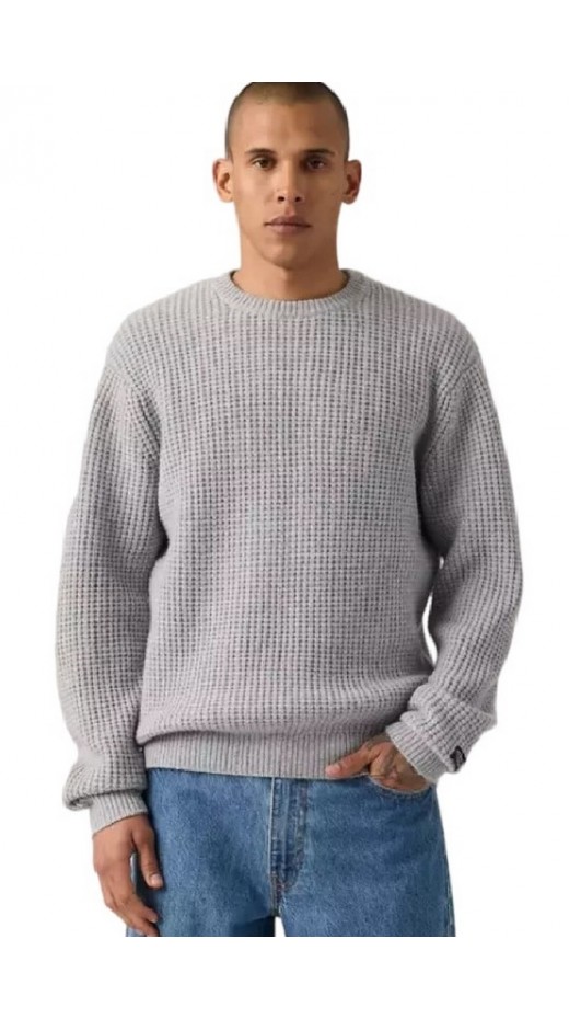 LEVIS PRESIDIO CREW ΜΠΛΟΥΖΑ ΠΛΕΚΤΗ ΑΝΔΡΙΚΗ GREY