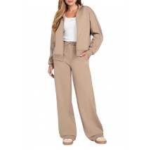 GUESS OCTAVIA HIGH NECK FULL-ZIP ΖΑΚΕΤΑ ΦΟΥΤΕΡ ΓΥΝΑΙΚΕΙΑ BEIGE