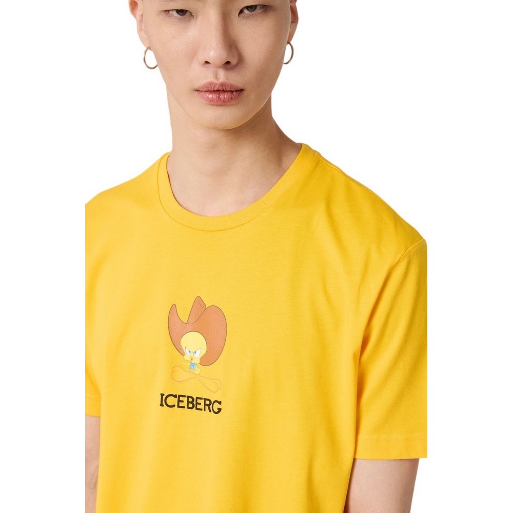 ICEBERG JERSEY T-SHIRT ΜΠΛΟΥΖΑ ΑΝΔΡΙΚΗ YELLOW