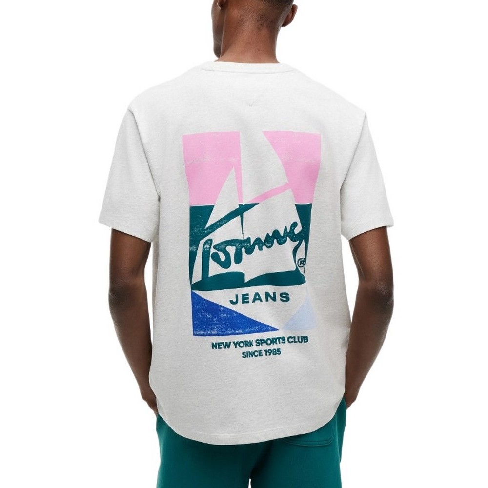 TOMMY JEANS RLX SAILBOAT T-SHIRT ΜΠΛΟΥΖΑ ΑΝΔΡΙΚΗ GREY