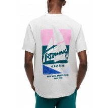 TOMMY JEANS RLX SAILBOAT T-SHIRT ΜΠΛΟΥΖΑ ΑΝΔΡΙΚΗ GREY