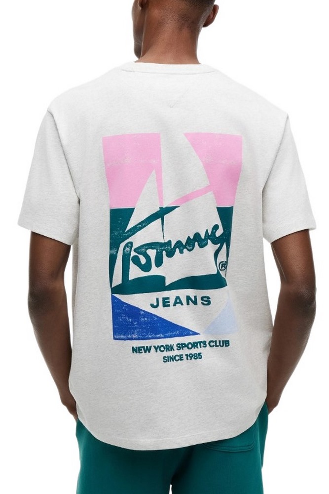 TOMMY JEANS RLX SAILBOAT T-SHIRT ΜΠΛΟΥΖΑ ΑΝΔΡΙΚΗ GREY