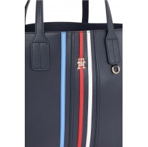 TOMMY HILFIGER ICONIC TOMMY SATCHEL CORP ΤΣΑΝΤΑ ΓΥΝΑΙΚΕΙΑ NAVY