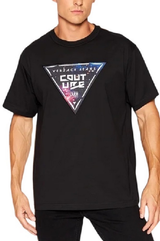 T SHIRT R 30 SPACE PATCH ΑΝΔΡΙΚΗ VERSACE JEANS COUTURE BLACK