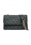 GUESS ECO ERICA CNVRTBLE XBODY FLAP ΤΣΑΝΤΑ ΓΥΝΑΙΚΕΙΑ DARK GREY