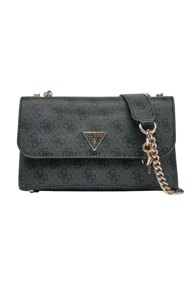 GUESS ECO ERICA CNVRTBLE XBODY FLAP ΤΣΑΝΤΑ ΓΥΝΑΙΚΕΙΑ DARK GREY