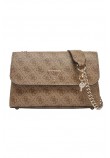 GUESS ECO ERICA CNVRTBLE XBODY FLAP ΤΣΑΝΤΑ ΓΥΝΑΙΚΕΙΑ LATTE