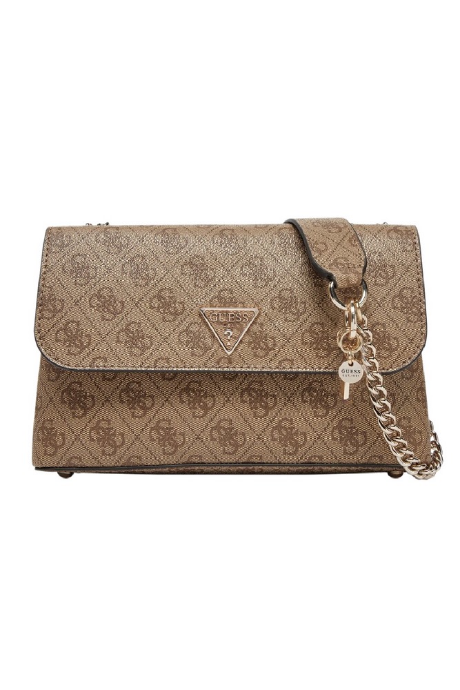 GUESS ECO ERICA CNVRTBLE XBODY FLAP ΤΣΑΝΤΑ ΓΥΝΑΙΚΕΙΑ LATTE